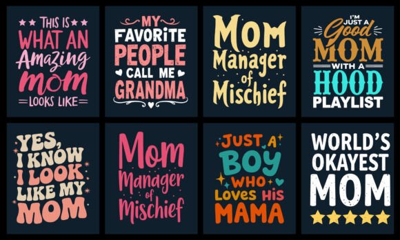 Mother T-Shirt Design Bundle: Graphics & T-Shirt Designs